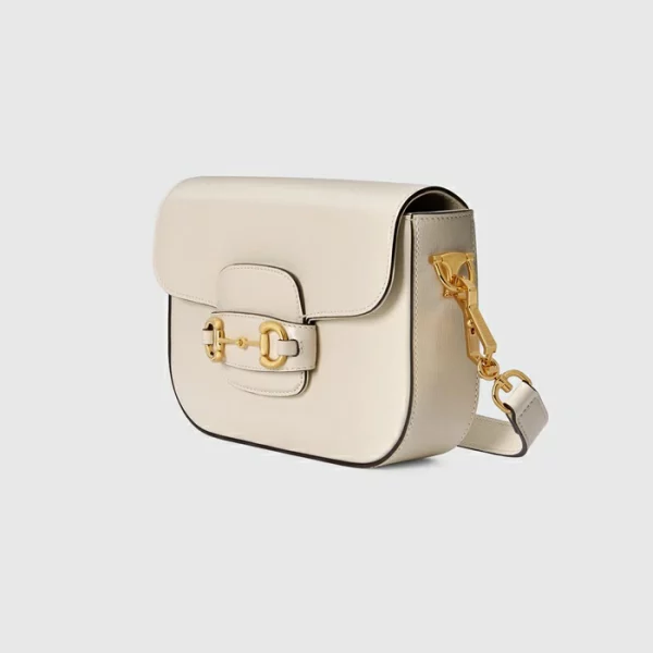 GUCCI Horsebit 1955 Mini Bag - White Leather