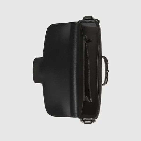 GUCCI Horsebit 1955 Shoulder Bag - Black Leather