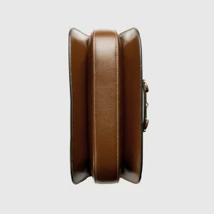 GUCCI Horsebit 1955 Shoulder Bag - Gg Supreme Brown