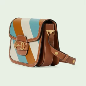 GUCCI Horsebit 1955 Shoulder Bag - Multicolor Leather