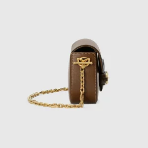 GUCCI Horsebit 1955 Small Shoulder Bag - Brown Leather