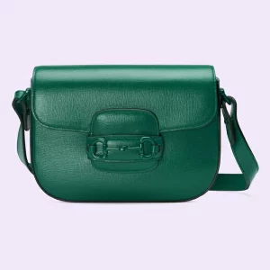 GUCCI Horsebit 1955 Small Shoulder Bag - Green Leather