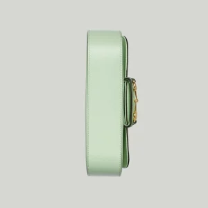 GUCCI Horsebit 1955 Small Shoulder Bag - Light Green Leather