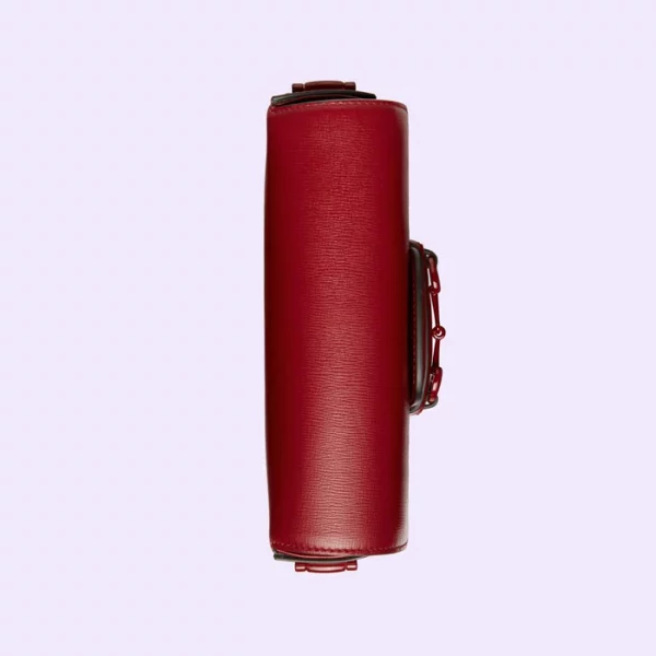 GUCCI Horsebit 1955 Small Shoulder Bag - Red Leather