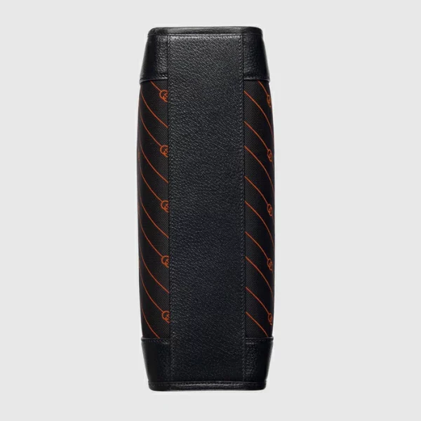 GUCCI Interlocking G Jacquard Briefcase - Black And Orange Fabric