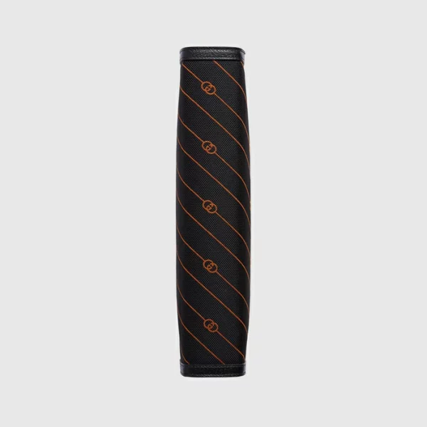 GUCCI Interlocking G Pouch - Black And Orange Fabric