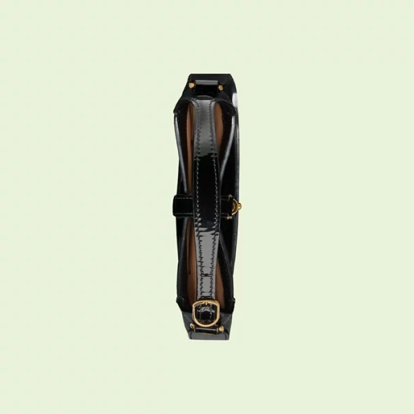 GUCCI Jackie 1961 Mini Shoulder Bag - Black Patent Leather