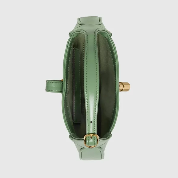 GUCCI Jackie 1961 Mini Shoulder Bag - Light Green Leather