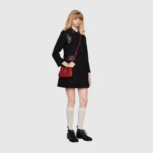 GUCCI Jackie 1961 Mini Shoulder Bag - Red Leather