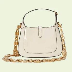 GUCCI Jackie 1961 Mini Shoulder Bag - White Patent Leather