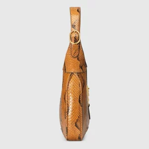 GUCCI Jackie 1961 Python Small Shoulder Bag - Burnt Orange