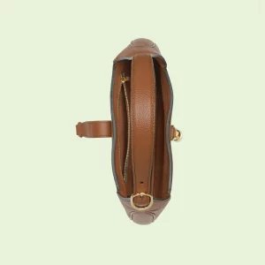 GUCCI Jackie 1961 Small Natural Grain Bag - Cuir Brown Leather