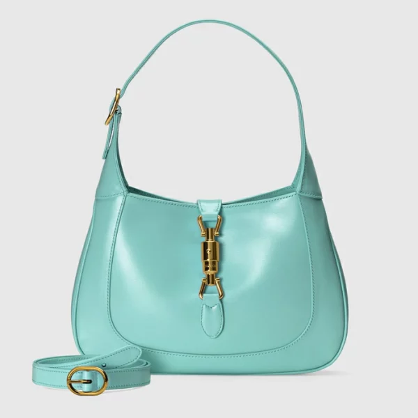 GUCCI Jackie 1961 Small Shoulder Bag - Light Blue Leather