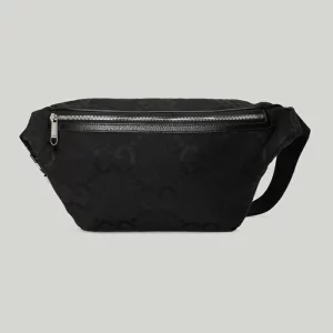 GUCCI Jumbo GG Belt Bag - Black Gg Canvas
