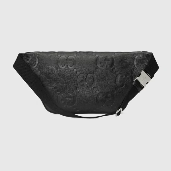 GUCCI Jumbo GG Belt Bag - Black Leather