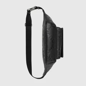 GUCCI Jumbo GG Belt Bag - Black Leather