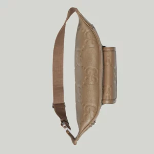 GUCCI Jumbo GG Belt Bag - Taupe Leather