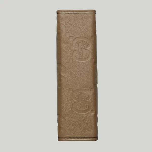GUCCI Jumbo GG Pouch - Taupe Leather