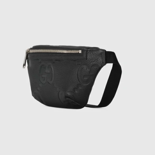 GUCCI Jumbo GG Small Belt Bag - Black Leather