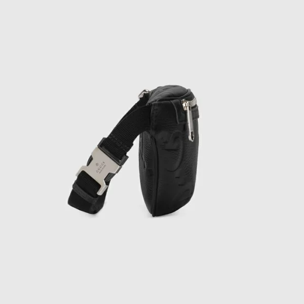 GUCCI Jumbo GG Small Belt Bag - Black Leather