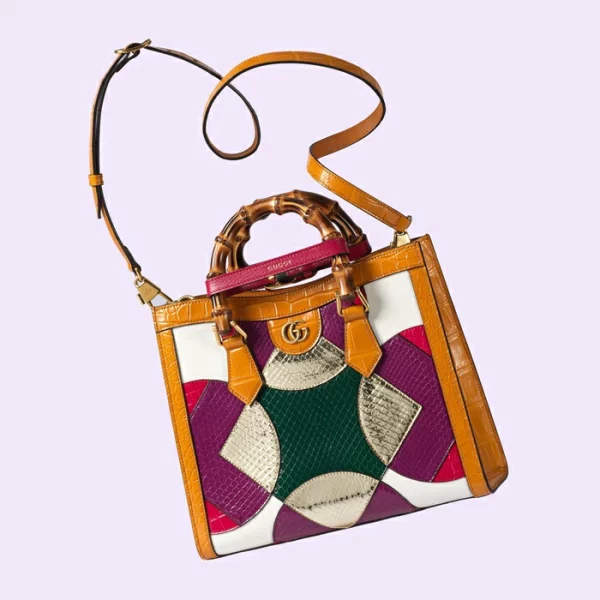 GUCCI Nojum Diana Python Shoulder Bag - Multicolor