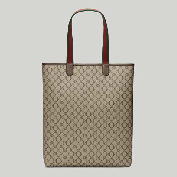 GUCCI Ophidia GG Large Tote Bag - Beige And Ebony Supreme