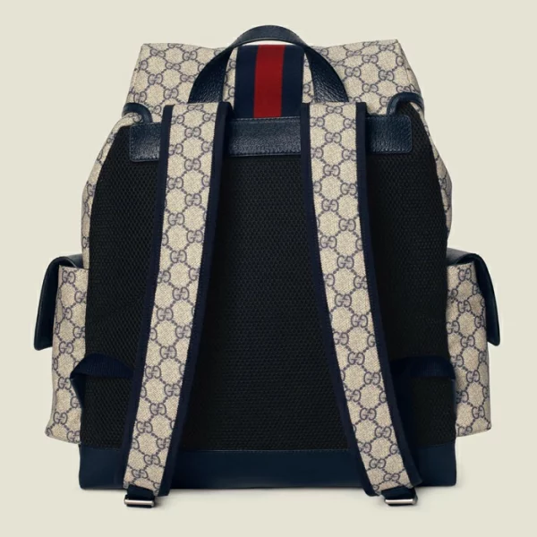 GUCCI Ophidia GG Medium Backpack - Beige And Blue Gg Supreme