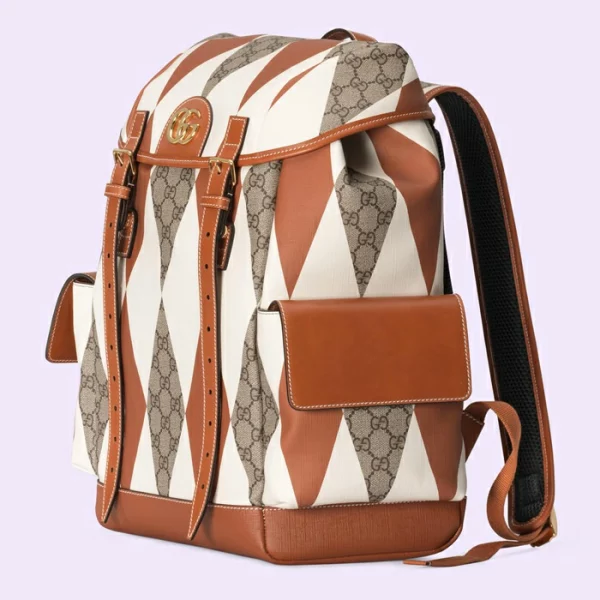 GUCCI Ophidia GG Rhombus Print Backpack - Multicolor Supreme