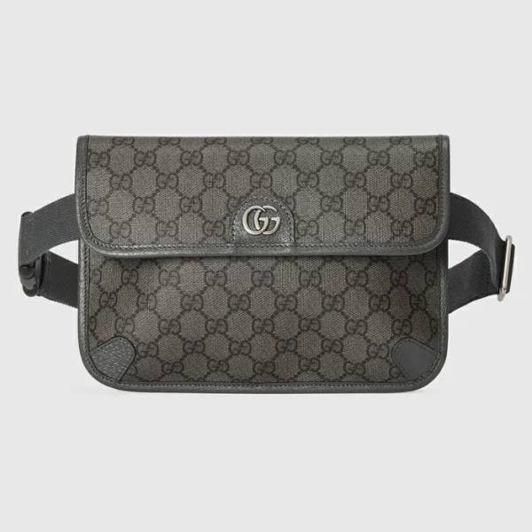 GUCCI Ophidia GG Small Belt Bag - Grey And Black Supreme