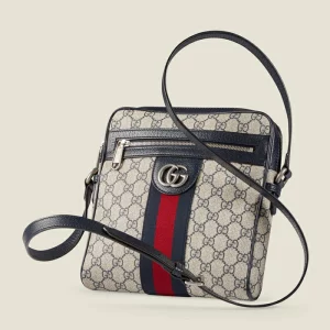GUCCI Ophidia GG Small Messenger Bag - Beige And Blue Gg Supreme