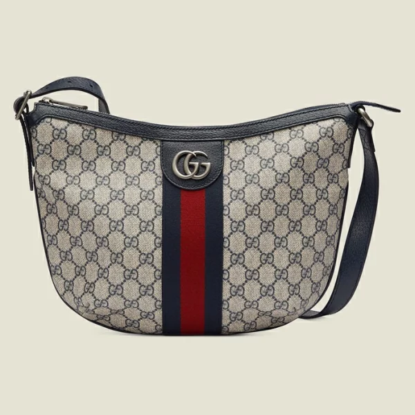 GUCCI Ophidia GG Small Shoulder Bag - Beige And Blue Gg Supreme