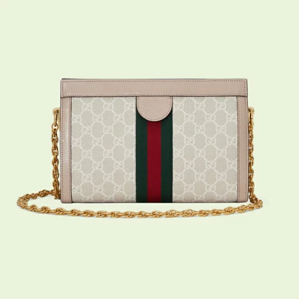 GUCCI Ophidia GG Small Shoulder Bag - Beige And White Canvas