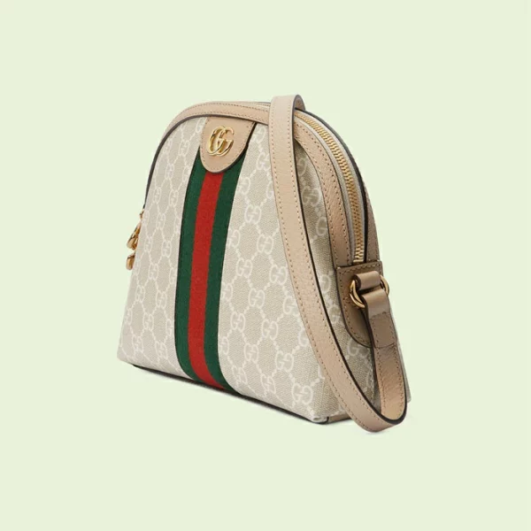 GUCCI Ophidia GG Small Shoulder Bag - Beige And White Canvas