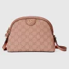 GUCCI Ophidia GG Small Shoulder Bag - Pink Canvas