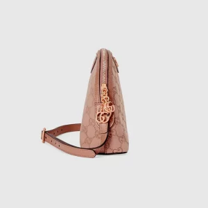 GUCCI Ophidia GG Small Shoulder Bag - Pink Canvas