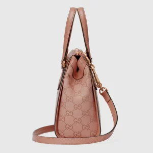 GUCCI Ophidia GG Small Tote Bag - Pink Canvas