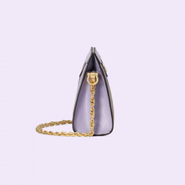 GUCCI Ophidia Jumbo GG Small Shoulder Bag - Camel And Lilac Canvas