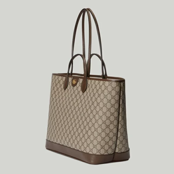 GUCCI Ophidia Large Tote Bag - Beige And Ebony Supreme