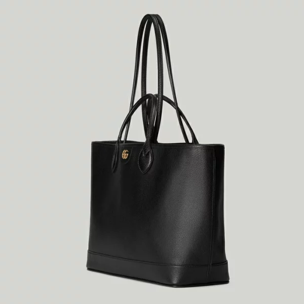 GUCCI Ophidia Medium Tote Bag - Black Leather