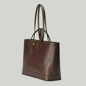 GUCCI Ophidia Medium Tote Bag - Brown Leather