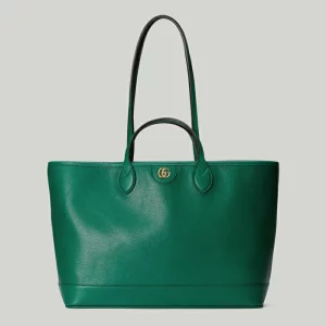 GUCCI Ophidia Medium Tote Bag - Green Leather