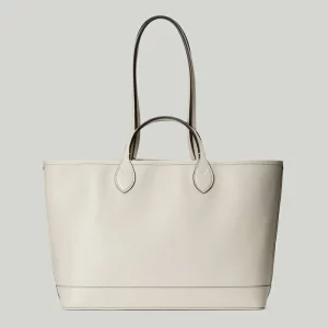 GUCCI Ophidia Medium Tote Bag - White Leather