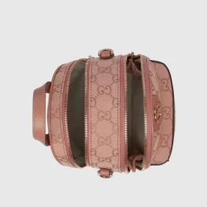 GUCCI Ophidia Mini GG Shoulder Bag - Pink Canvas