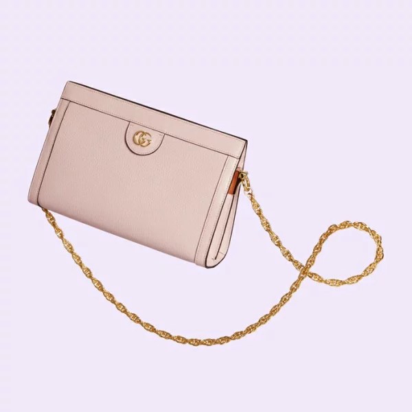 GUCCI Ophidia Small Shoulder Bag With Double G - Light Pink Leather