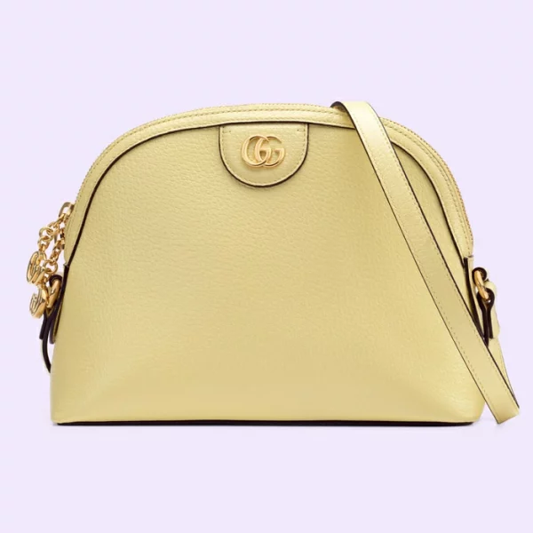 GUCCI Ophidia Small Shoulder Bag With Double G - Light Yellow Leather