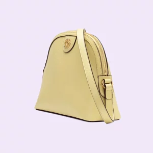 GUCCI Ophidia Small Shoulder Bag With Double G - Light Yellow Leather