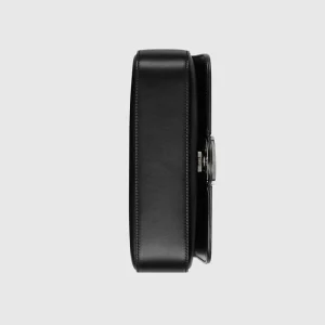 GUCCI Petite GG Mini Shoulder Bag - Black Leather