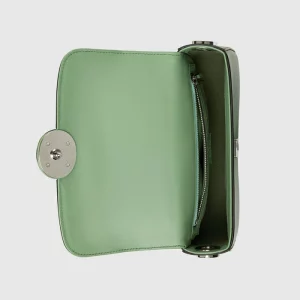 GUCCI Petite GG Mini Shoulder Bag - Light Green Leather