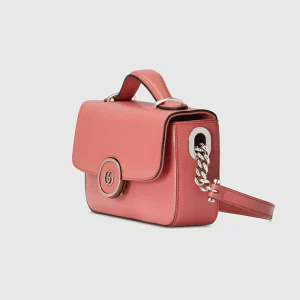 GUCCI Petite GG Mini Shoulder Bag - Pink Leather