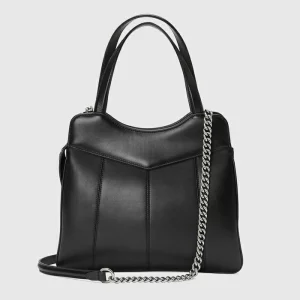 GUCCI Petite GG Small Tote Bag - Black Leather